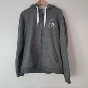 CrossFit Gray Zip-Up Hoodie with Logo Men’s Size L